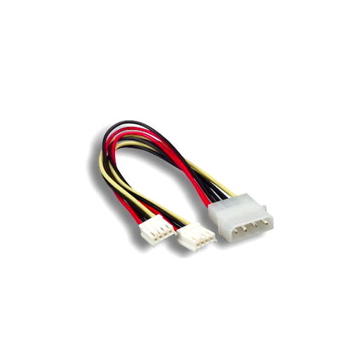 [10X] 8" Computer Internal Power Y-Cable 5.25" Molex 4Pin LP4 to 2x3.5" Floppy