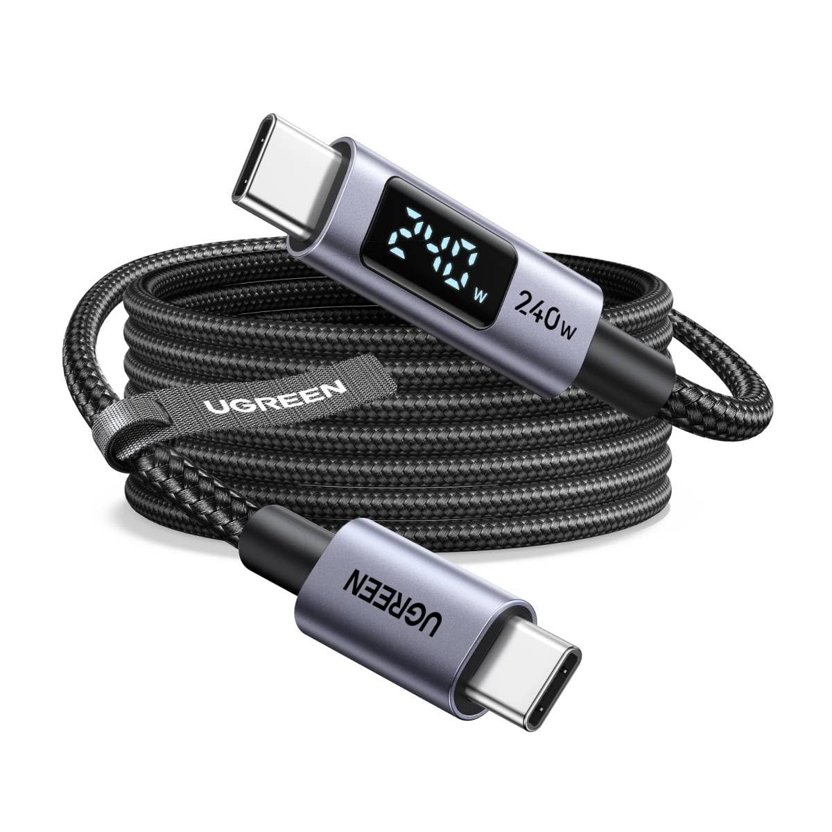 UGREEN USB C 240W Cable with Digital Display, PD 100W Fast Charging, 6.6FT