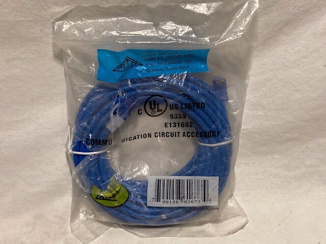 25ft CAT 5e Snagless Ethernet Cable Blue  P/N: AT1525EV-BU Allen Tel Products