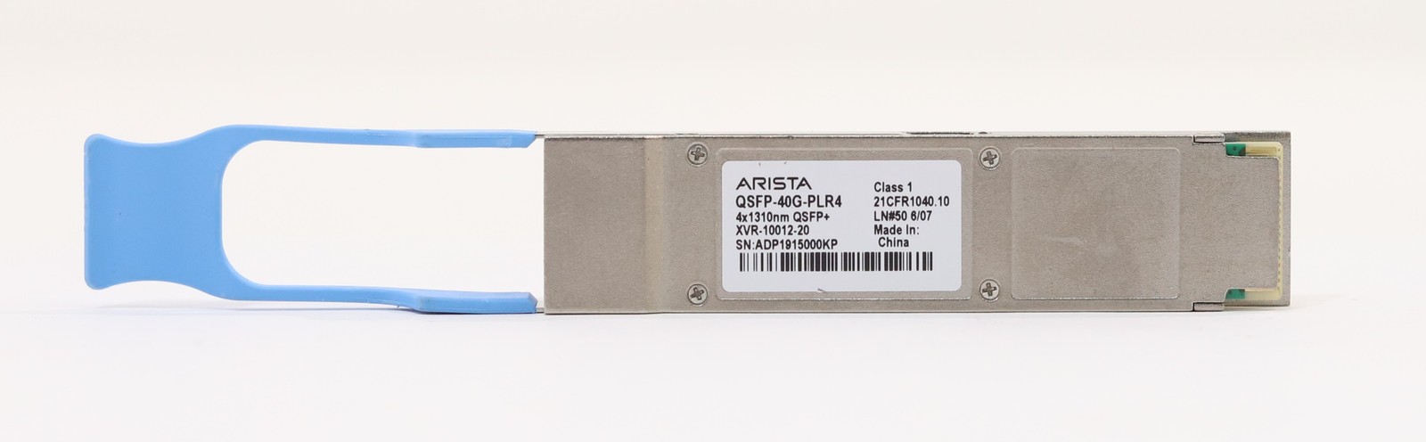 Arista QSFP-40G-PLR4 40GbE QSFP+ Optical Transceiver Module P/N: XVR-10012-20
