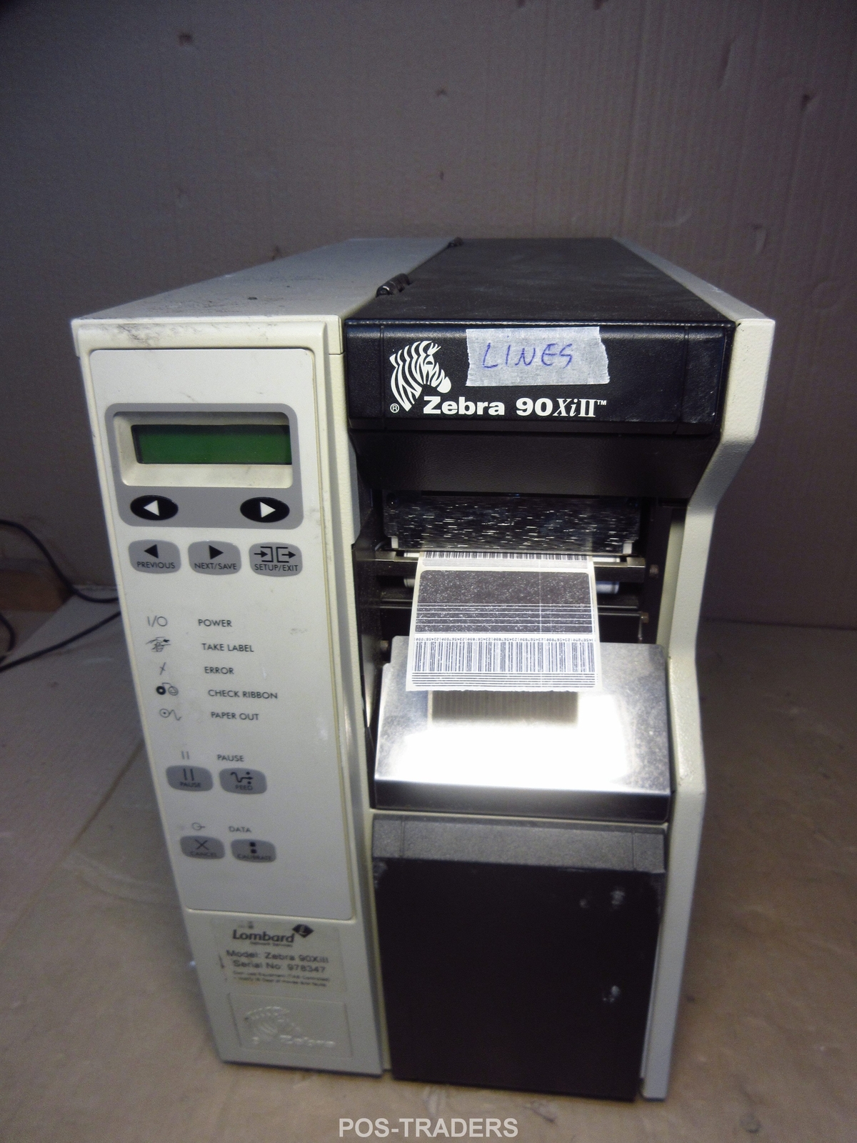 ZEBRA 90XIII Parallel Serial 300dpi Thermal 90mm Label Printer PRINTS LINES