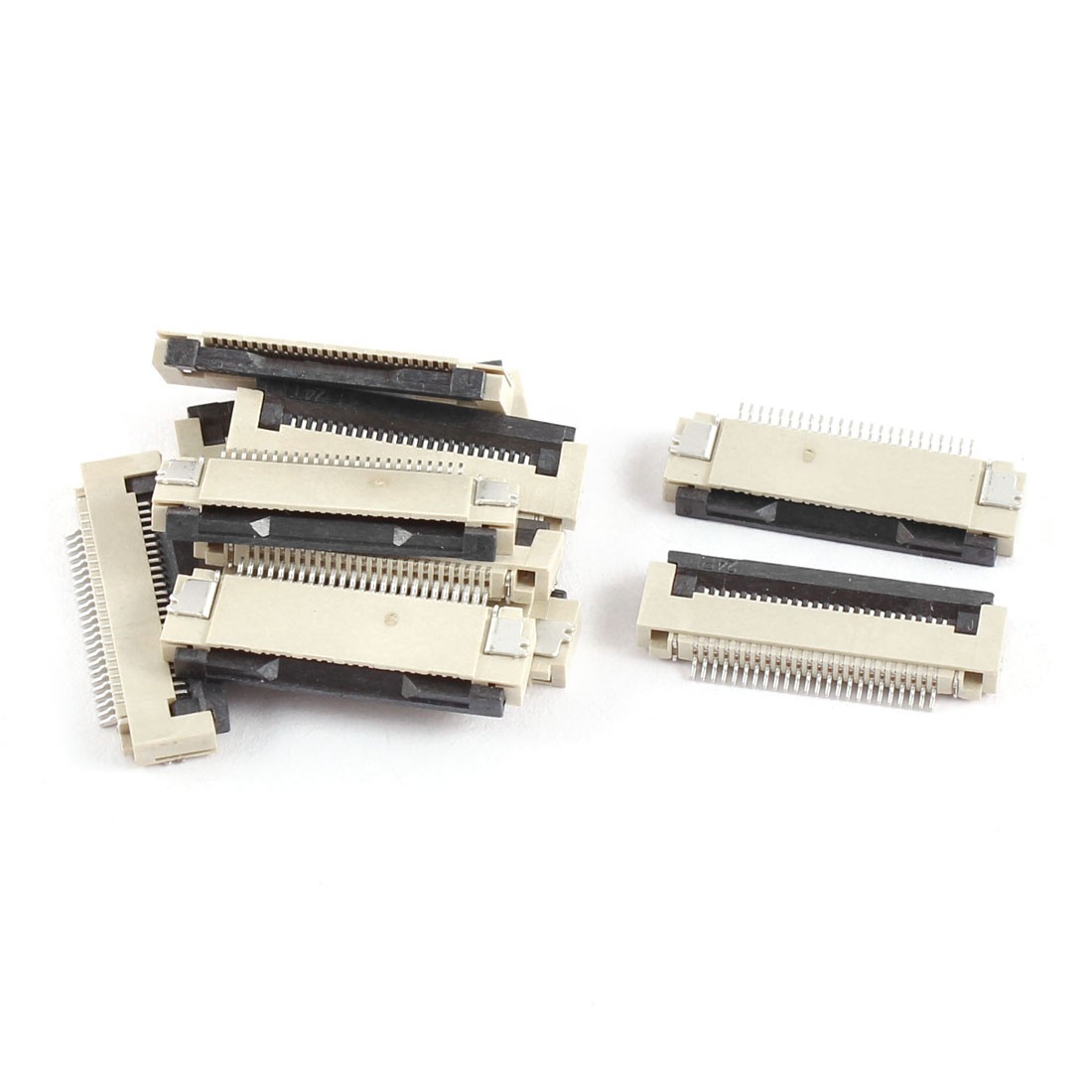 10Pcs Clamshell Type Bottom Port 24Pin 0.5mm Pitch FFC FPC Sockets Connector