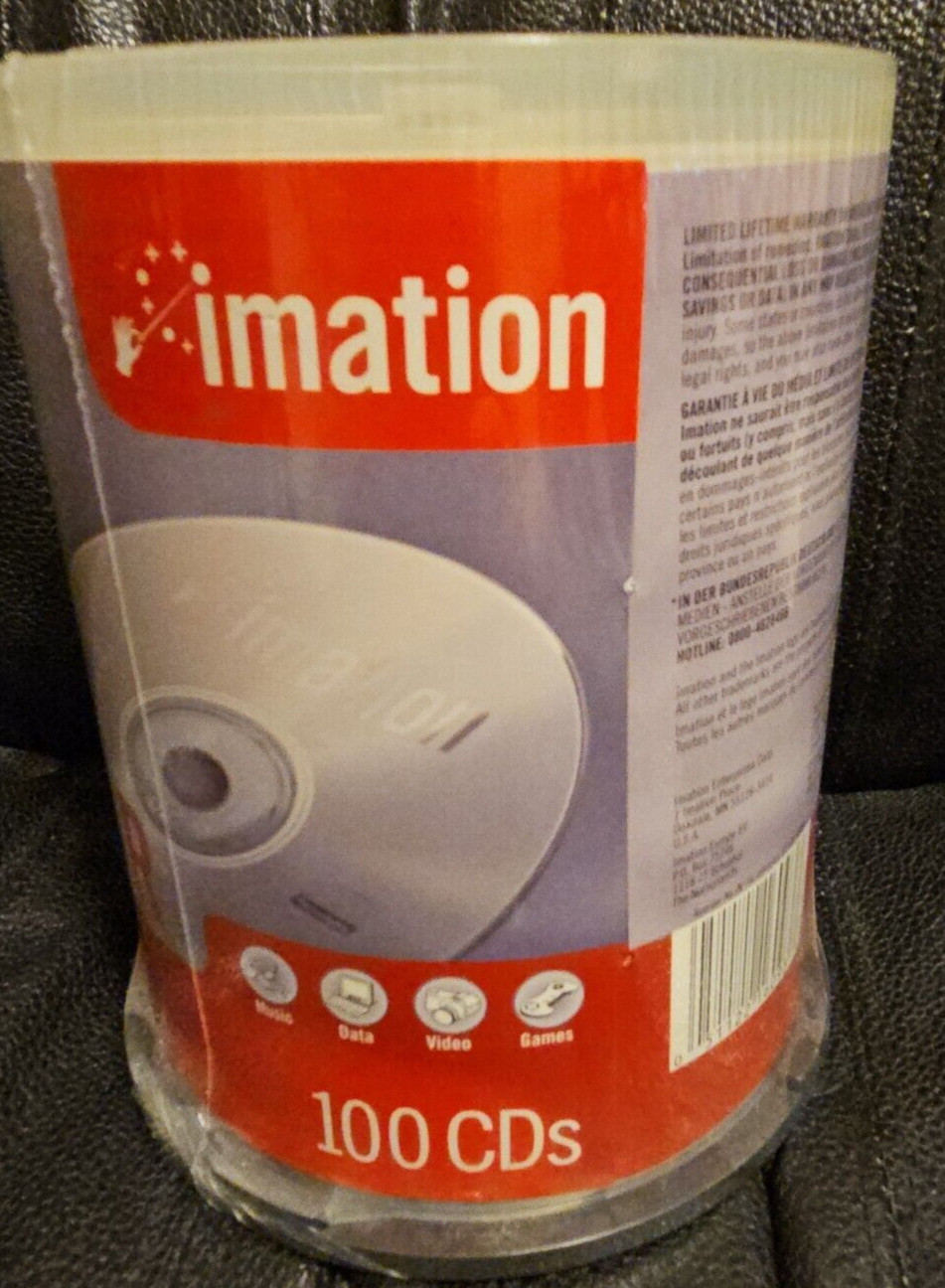 Brand New Shrink-wrapped IMATION 100-pk CD-R 48X 80MIN/700MB