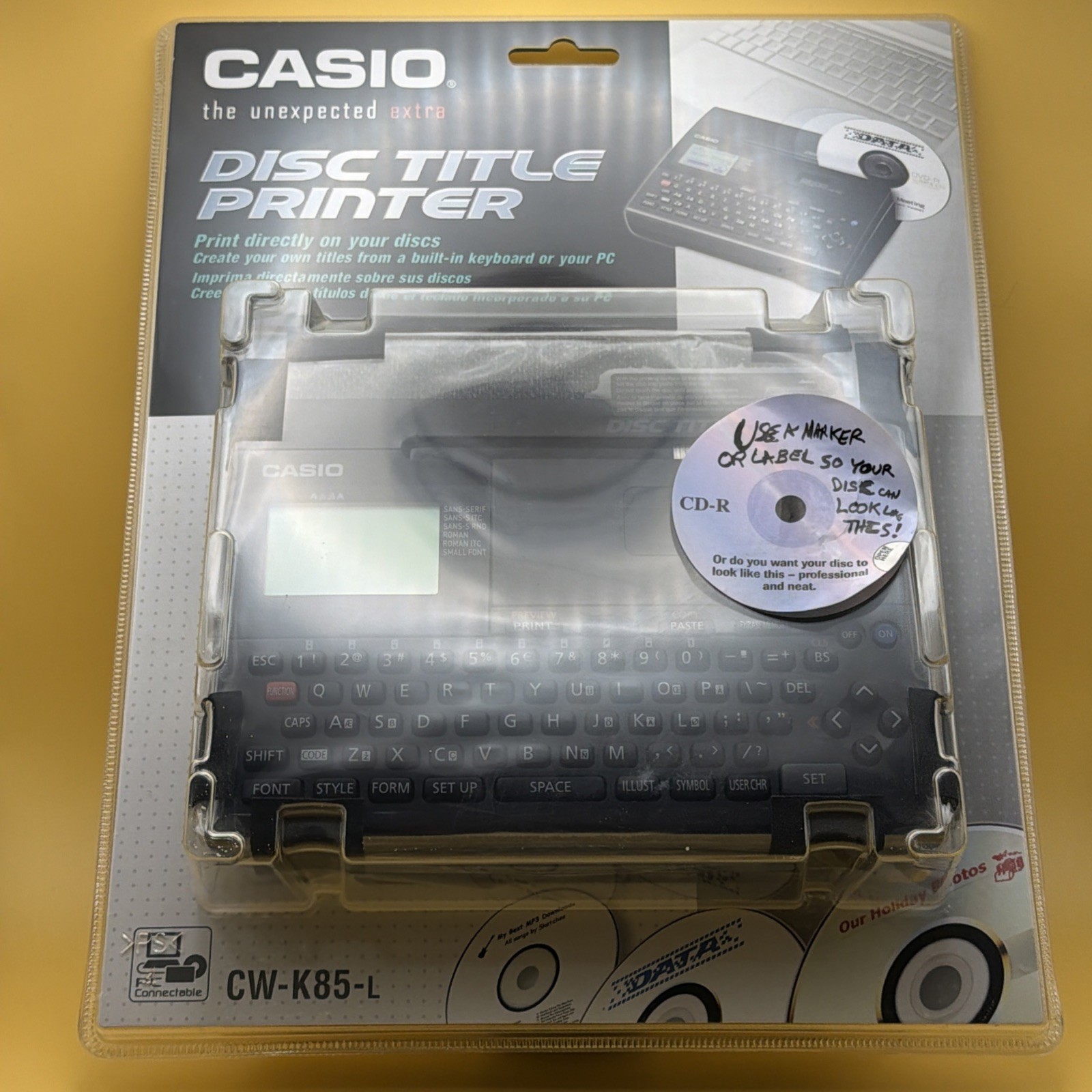Casio CW-K85 CD/DVD Disc Title Thermal Printer CW-K85-L No Battery