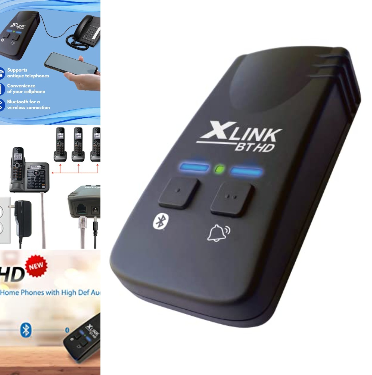 Bluetooth Cell To Home Telephone Adapter Wireless HD Audio Corded Electric