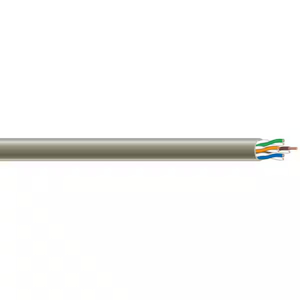 500 ft. Gray 24/4 Solid CU CAT5e CMR (Riser) Data Cable