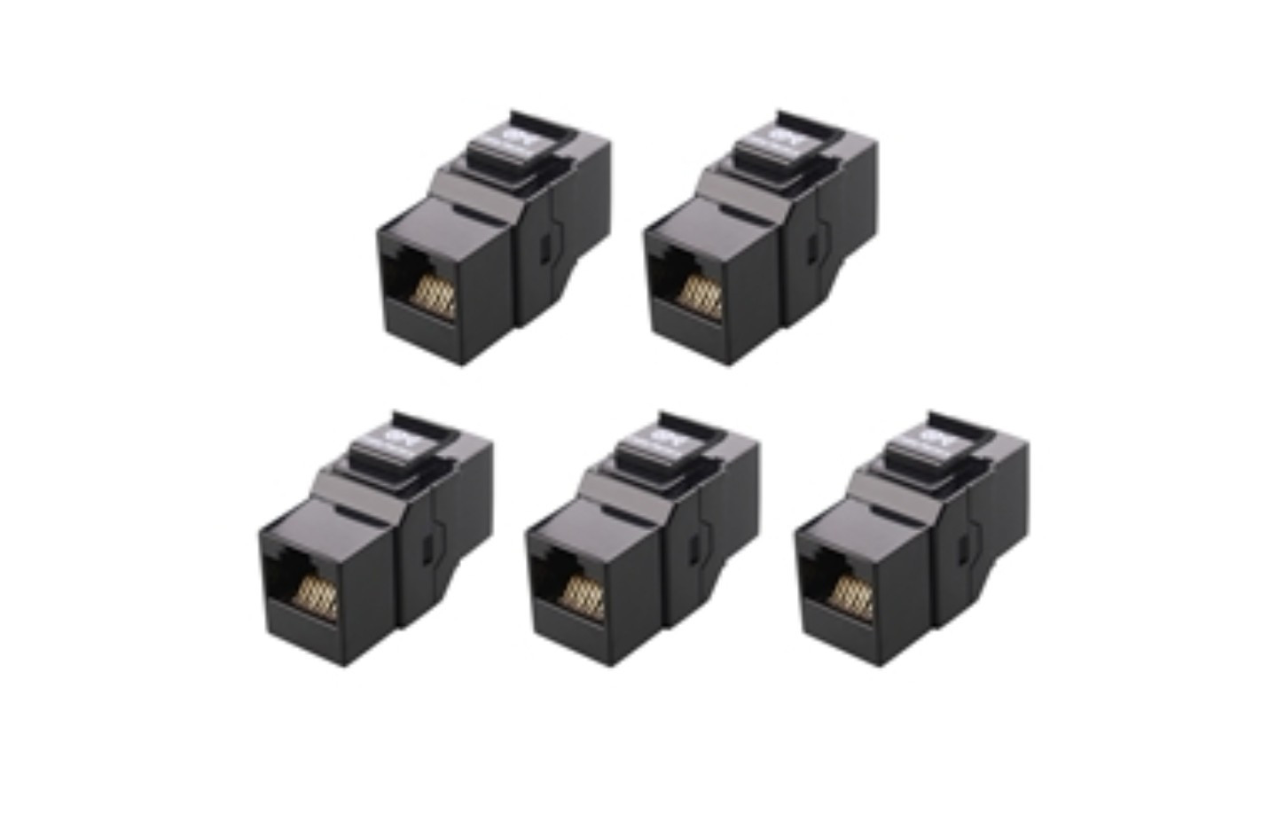 Cable Matters 15 Pack 10Gbps Cat6 Keystone RJ45 Inline Coupler F/F Mix Black/Whi