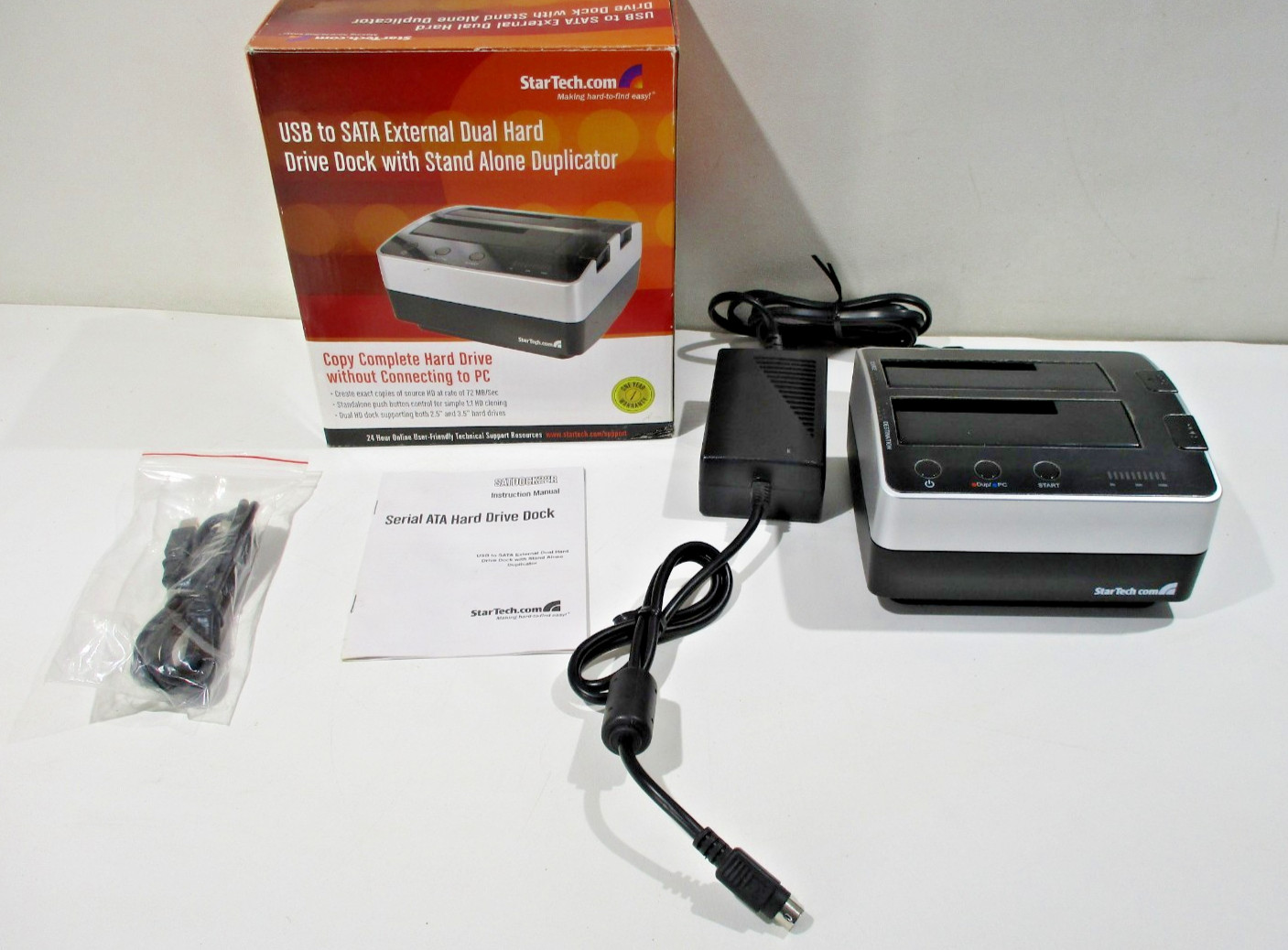 StarTech SATDOCK22 Standalone Hard Drive Duplicator Dock w/ Power