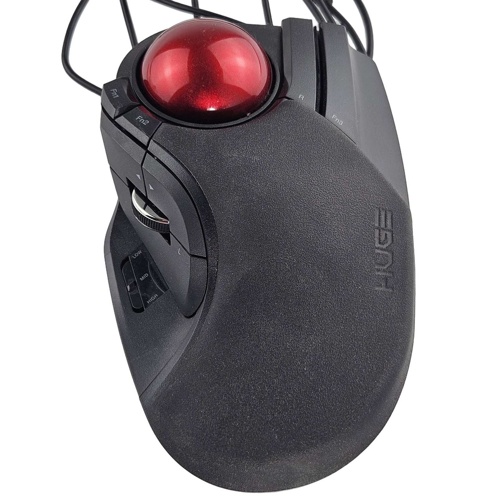 Elecom HUGE M-HT1URBK Wired Optical Trackball Mouse 8-Button Ergonomic Black
