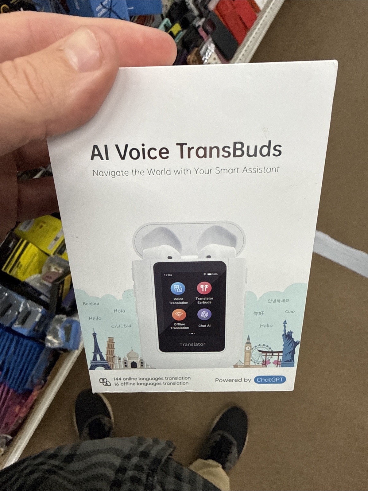 AI Translator Earbuds A8 – Smart Language Translation Device
