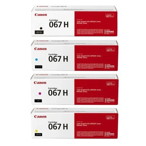 Canon 067H High Yield Toner Cartridge Set (Black Cyan Magenta Yellow )
