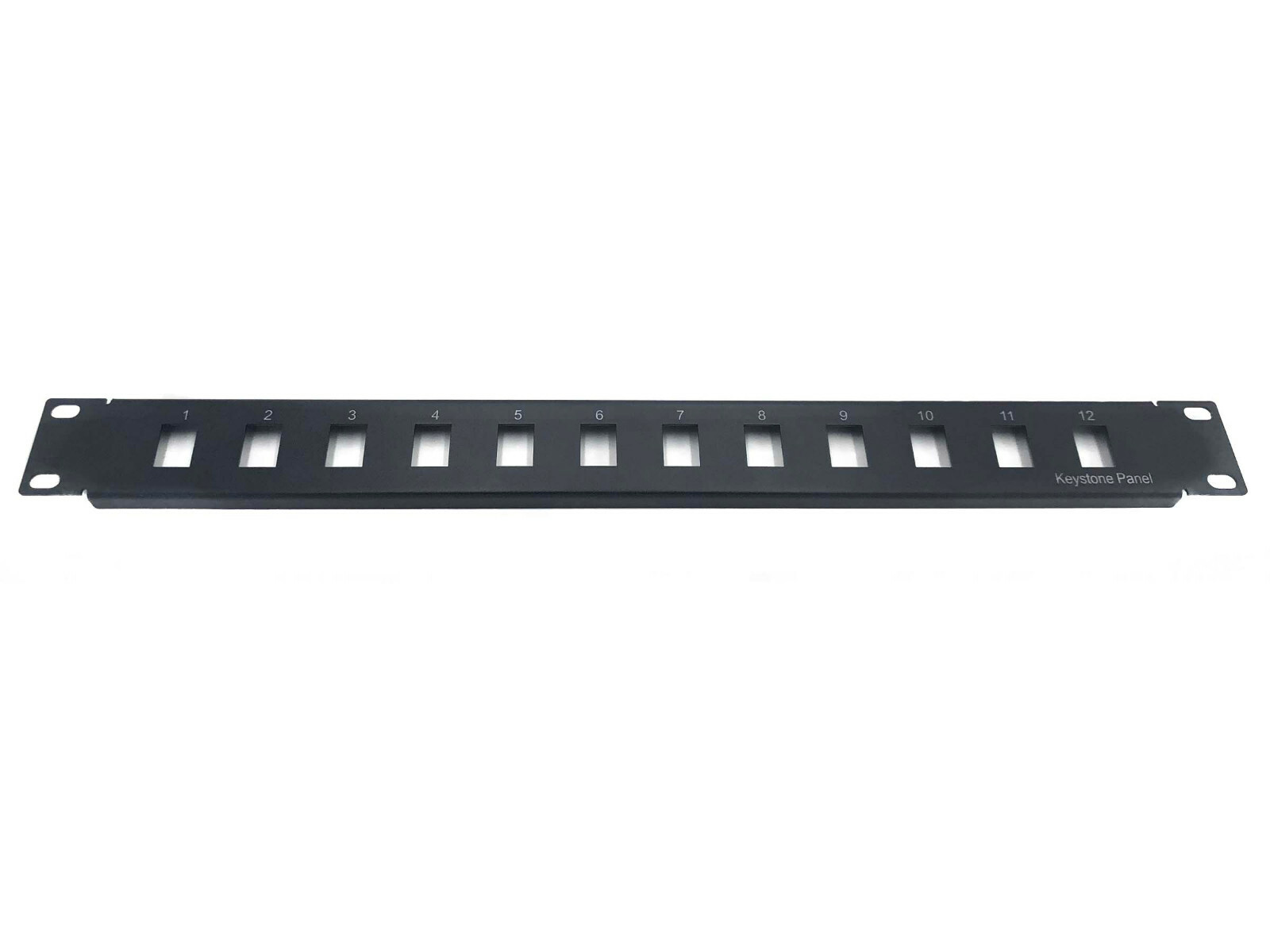 CNAweb 12 Port Unloaded Keystone Rack Mount Network Patch Panel 1U
