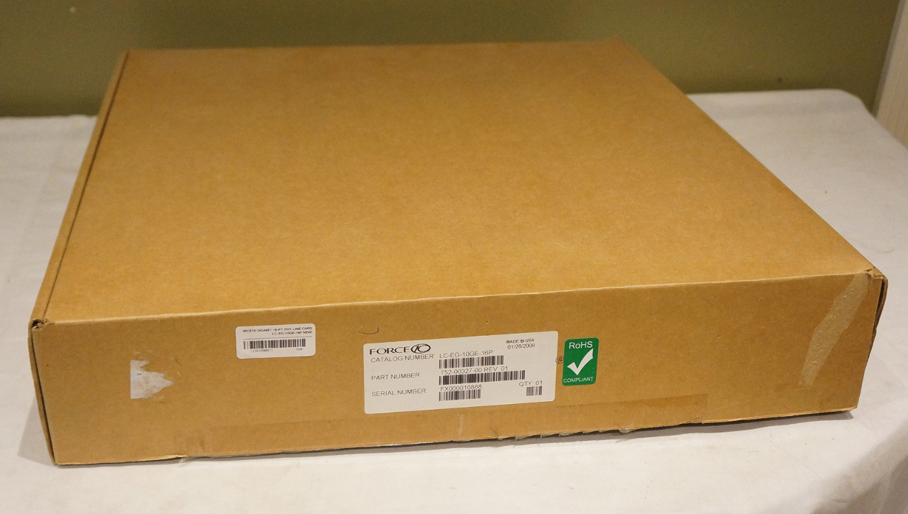 FORCE10 GIGABIT 16-PT PHY LINE CARD LC-EG-10GE-16P NEW
