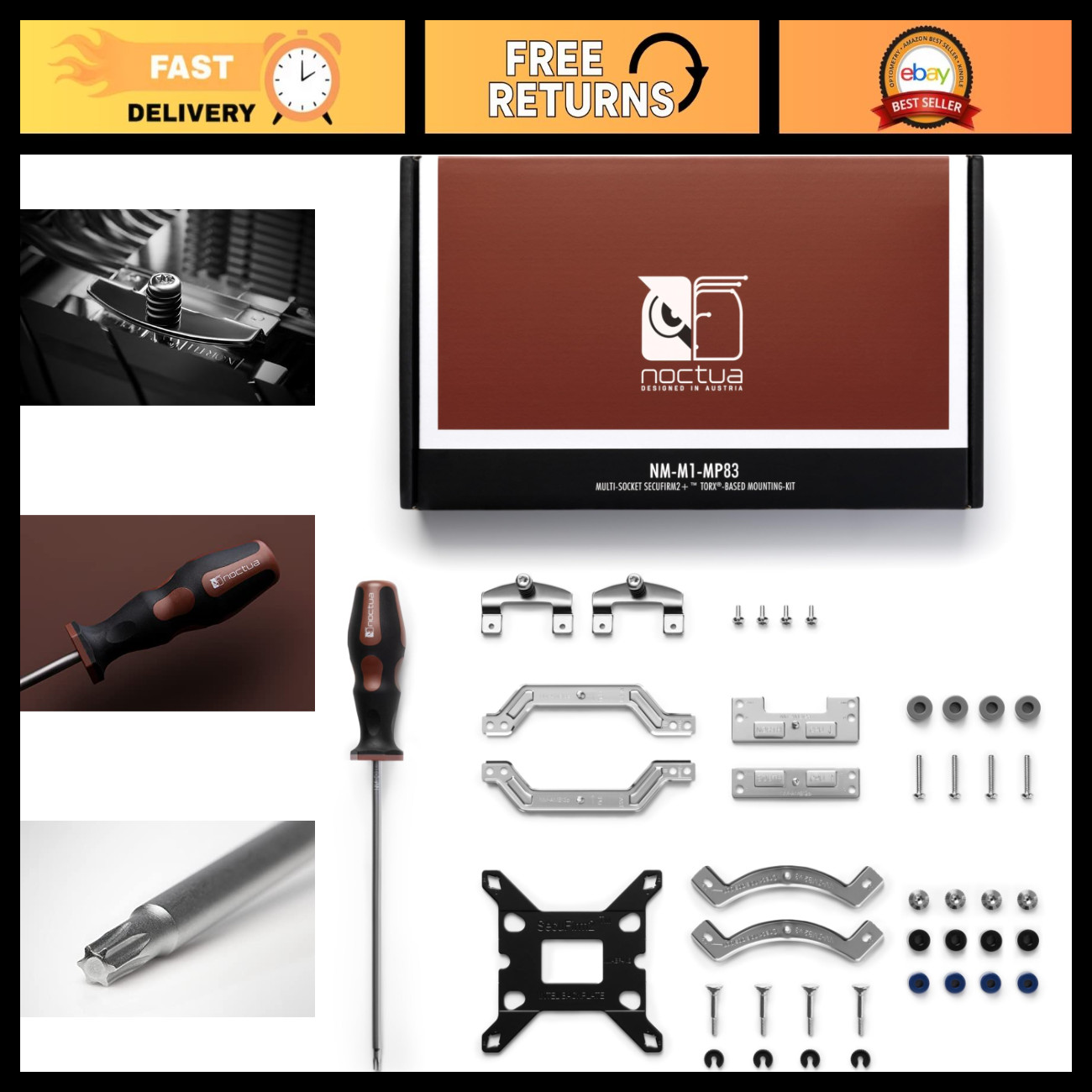 High-Performance Multi-Socket Mounting Kit for CPU Coolers, SecuFirm2+ Design