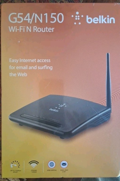 Belkin G54/N150 Wireless Router WiFi 150 MBPS 2.4 Ghz Web Surf, Email, Chat