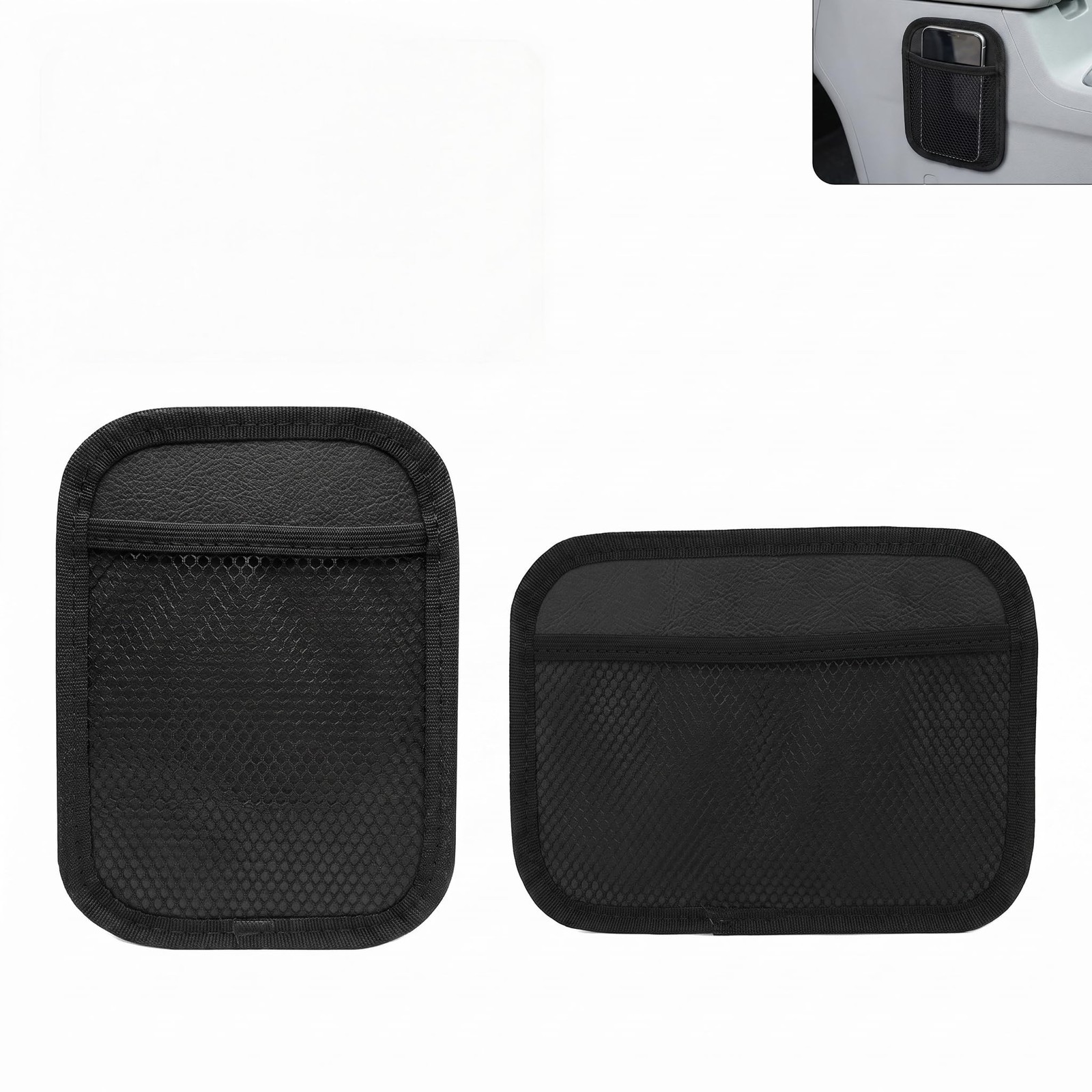 sdidzad 2 PCS Car Organizer Net Pocket, Elastic Mesh Self-Adhesive Side Seat ...