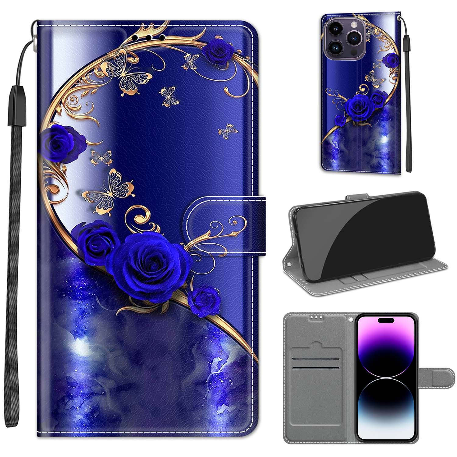 Flip Cat Butterfly Flower Wallet Cover Case For S25 Edge S24 FE S25 S23 Ultra