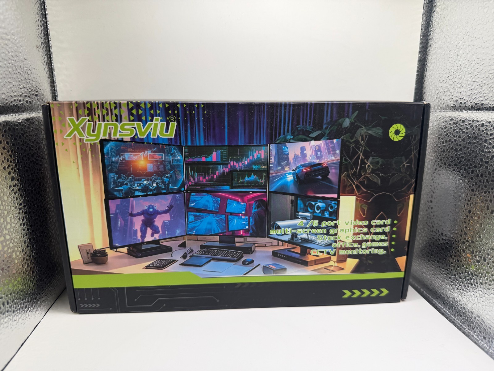 Xynsviu Radeon R7 350 2G Graphics Card With 6 HDMI Monitor X16 3.0 Display Port