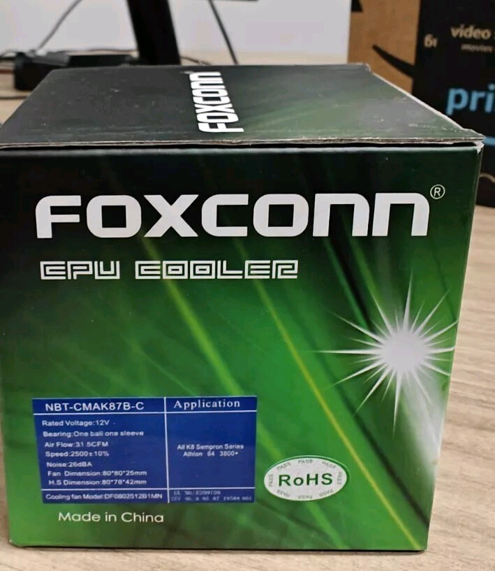 Foxconn NBT-CMAK87B-C CPU Fan for AMD Socket AM2/940/939/754 ***NEW OLD STOCK***