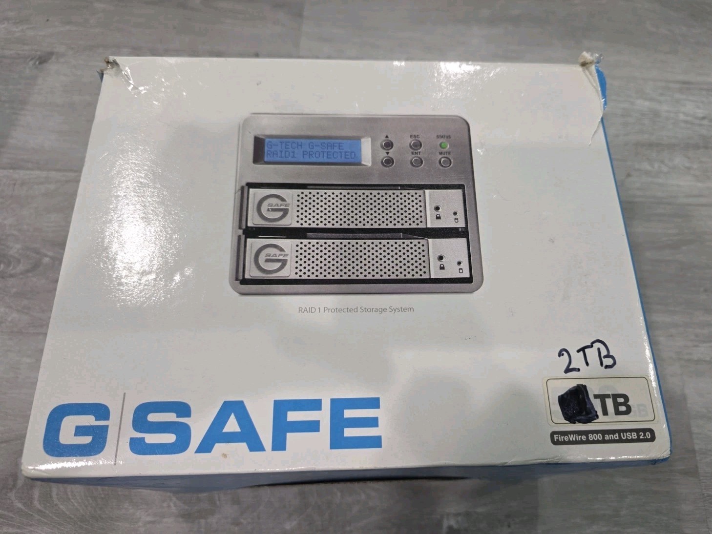 G-Technology G SAFE RAID-1 Hot Swappable External HDD 2 x 1TB HDD With Trays