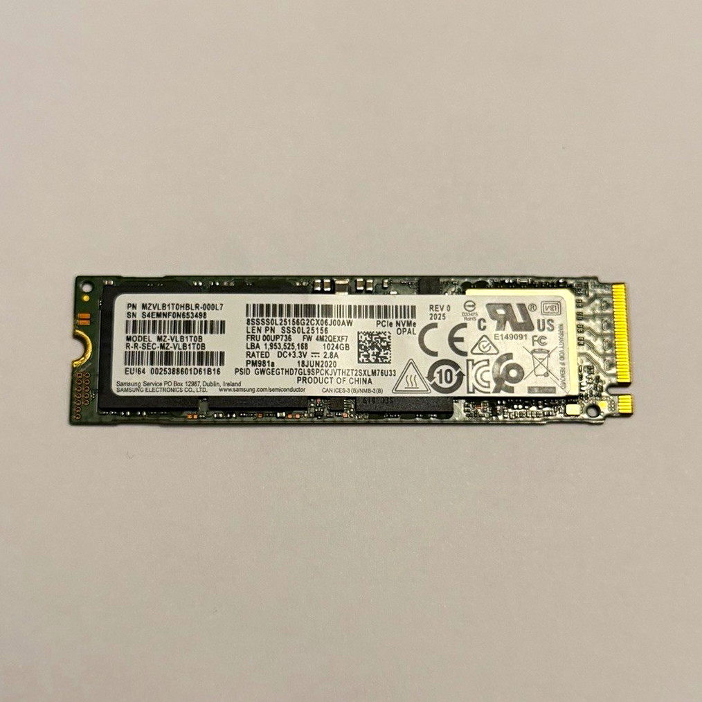 Samsung PM981a 1TB M.2 PCIe NVMe Internal SSD
