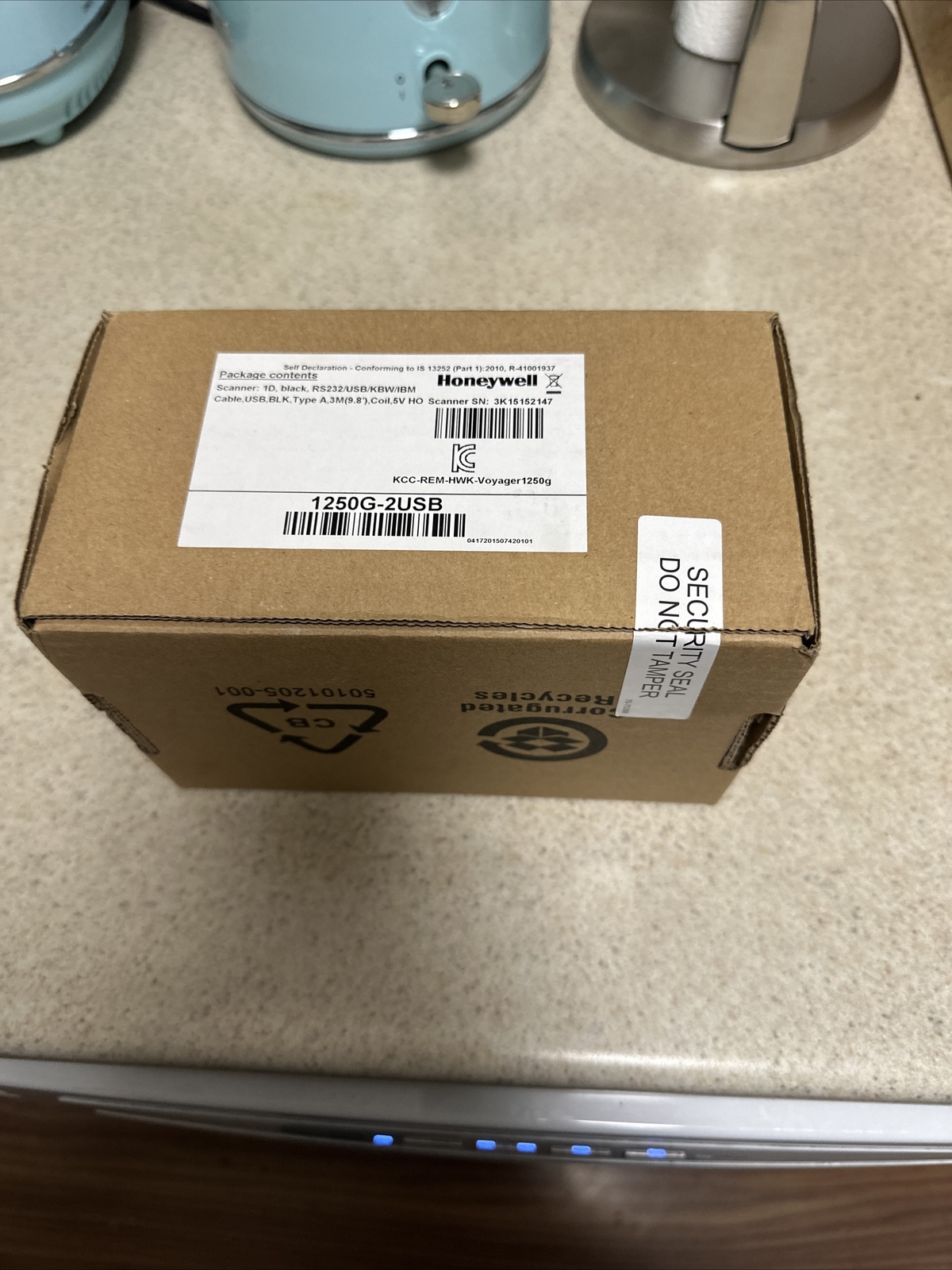 Honeywell USB Barcode Scanner Used In Great Condition 1250G-2USB