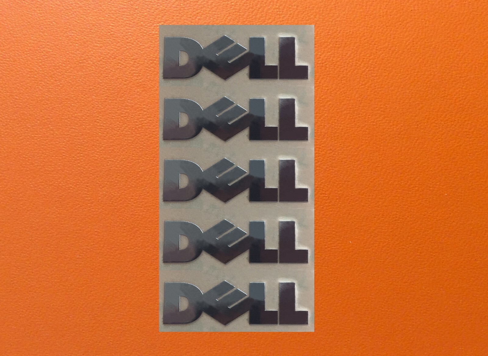 5 pcs Sticker for Dell Skylake Silver Chrome Color Logo Decal Badge 22mm x 5mm