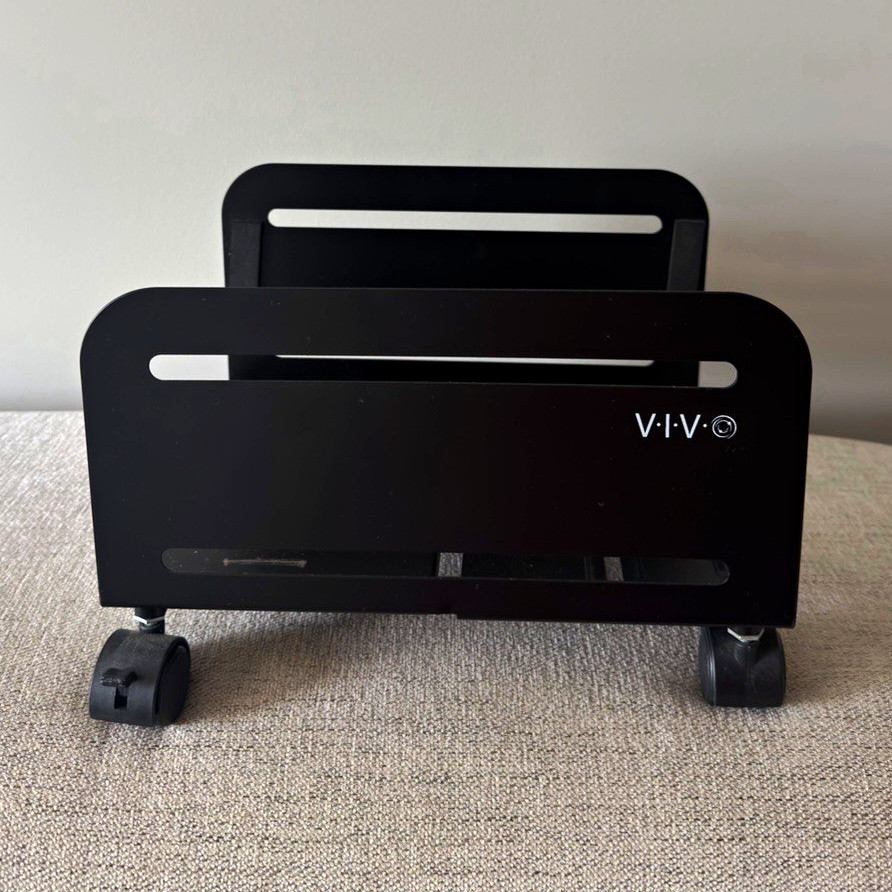VIVO CART-PC01 Adjustable Mobile Computer Tower CPU Stand Rolling Cart Black