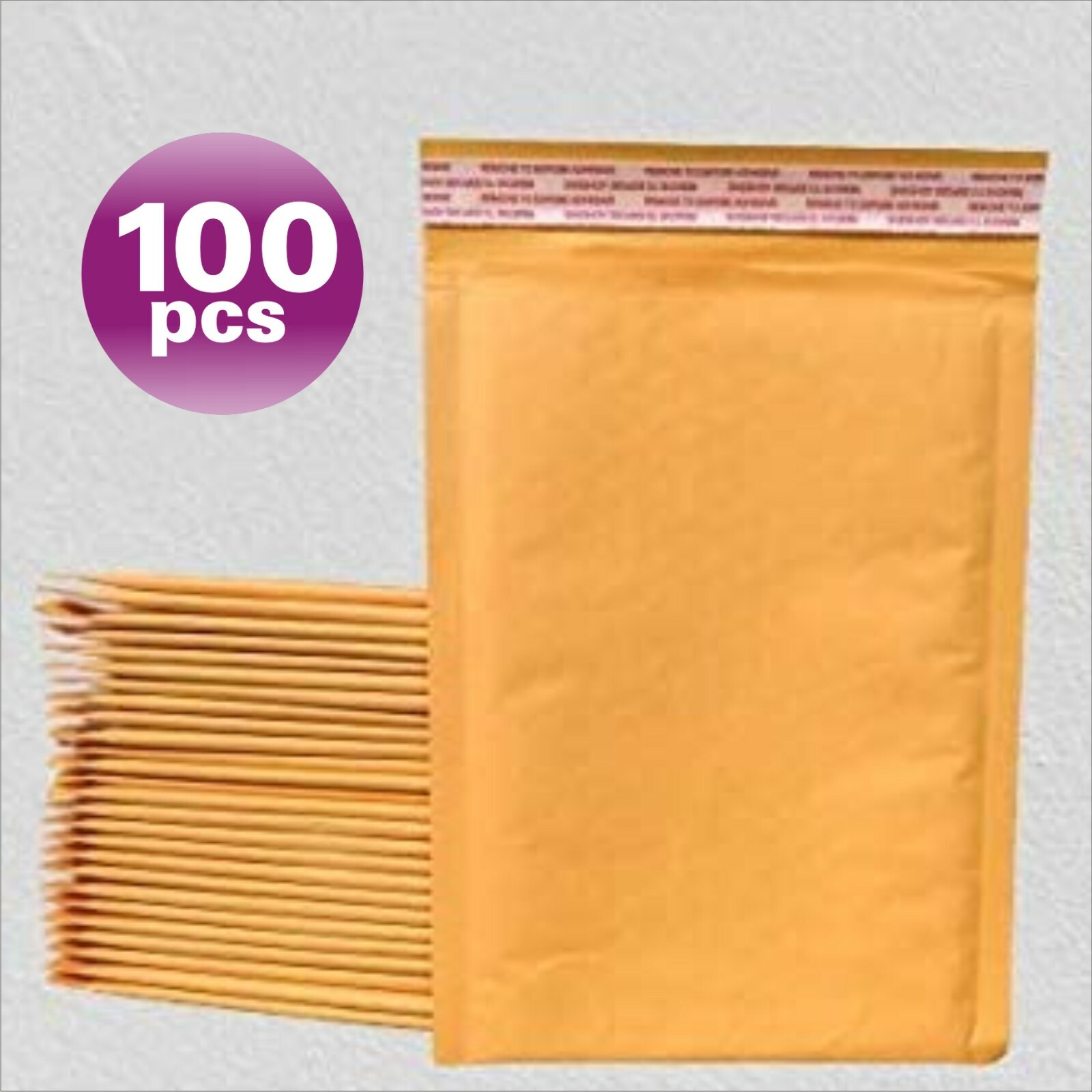 PolycyberUSA 100pcs #5 Kraft Bubble Envelopes Mailers  (Inner 10.5x15)