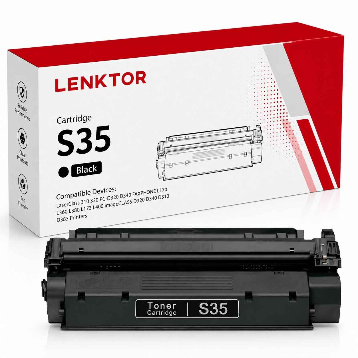 S35 1PK BK Laser Toner Cartridge Replacement for PC-D320 PC-D340 D320 D340 L170
