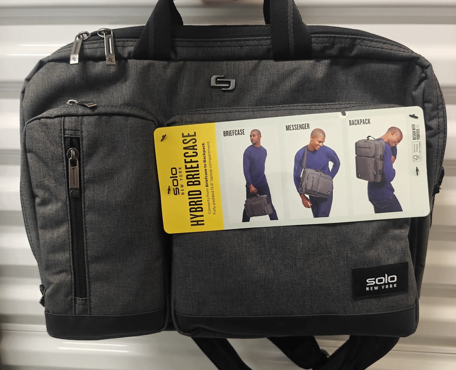 Solo Urban Collection Hybrid Briefcase for 15.6 inch Laptop - Gray