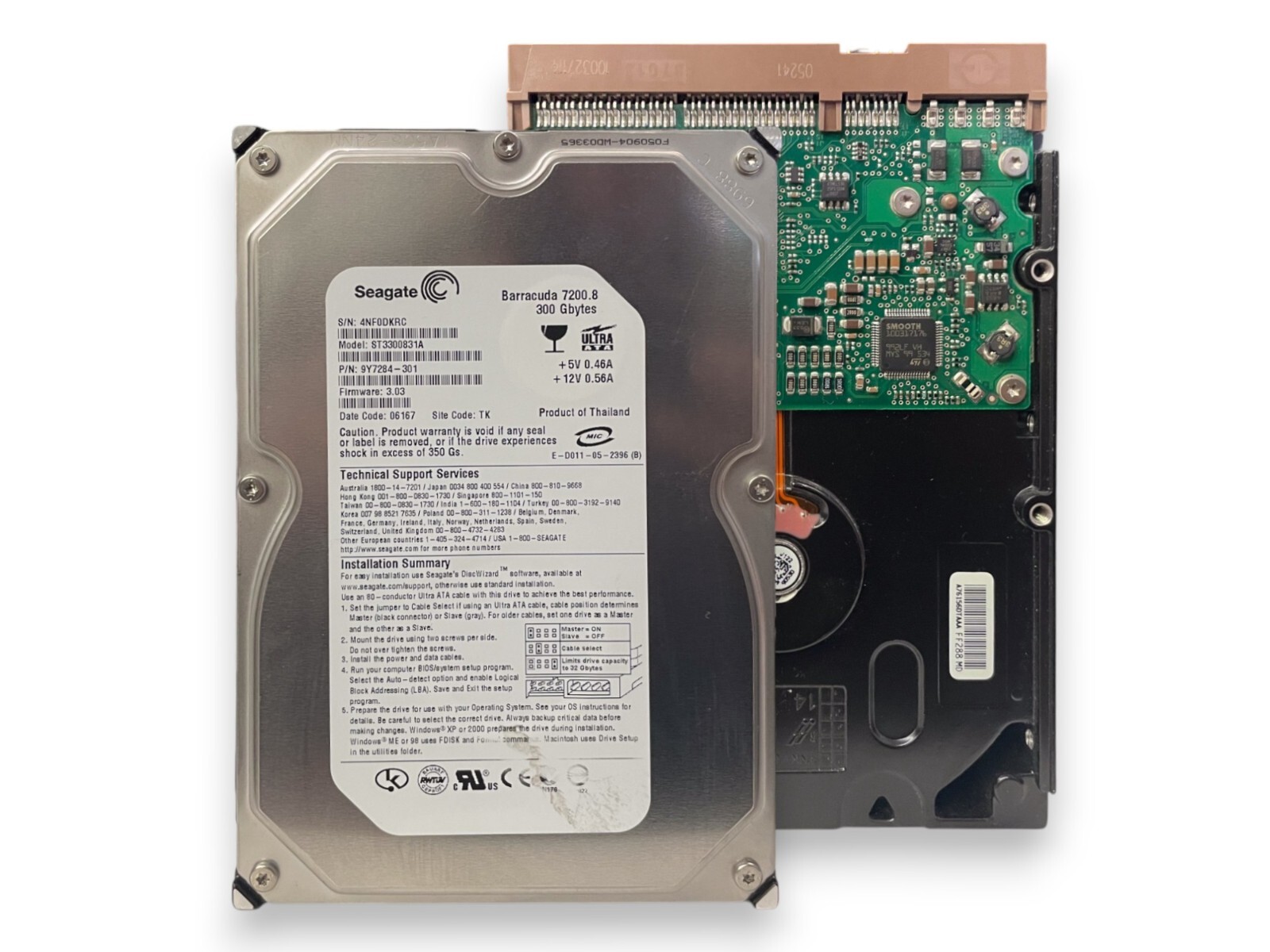 9Y7284-301 ST3300831A Seagate Barracuda 3.5" IDE HDD 300GB 7.2K RPM TESTED 3.03