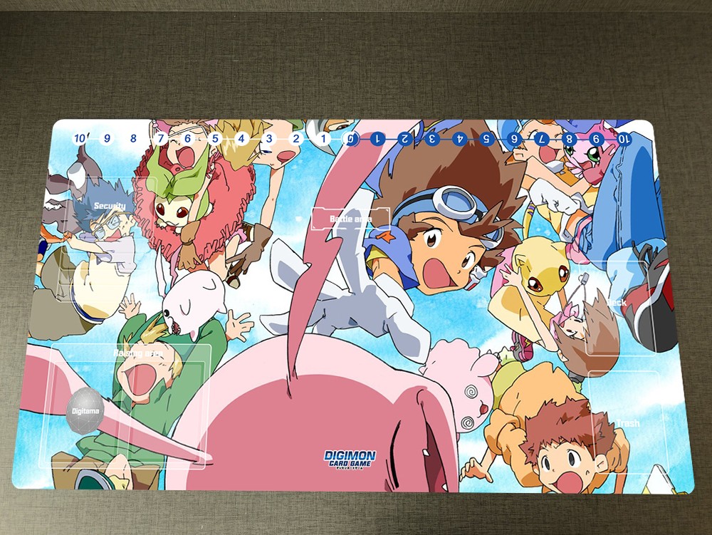 Digimon Adventure Table Playmat CCG DTCG TCG Mouse Pad Trading Card Game Mat Bag