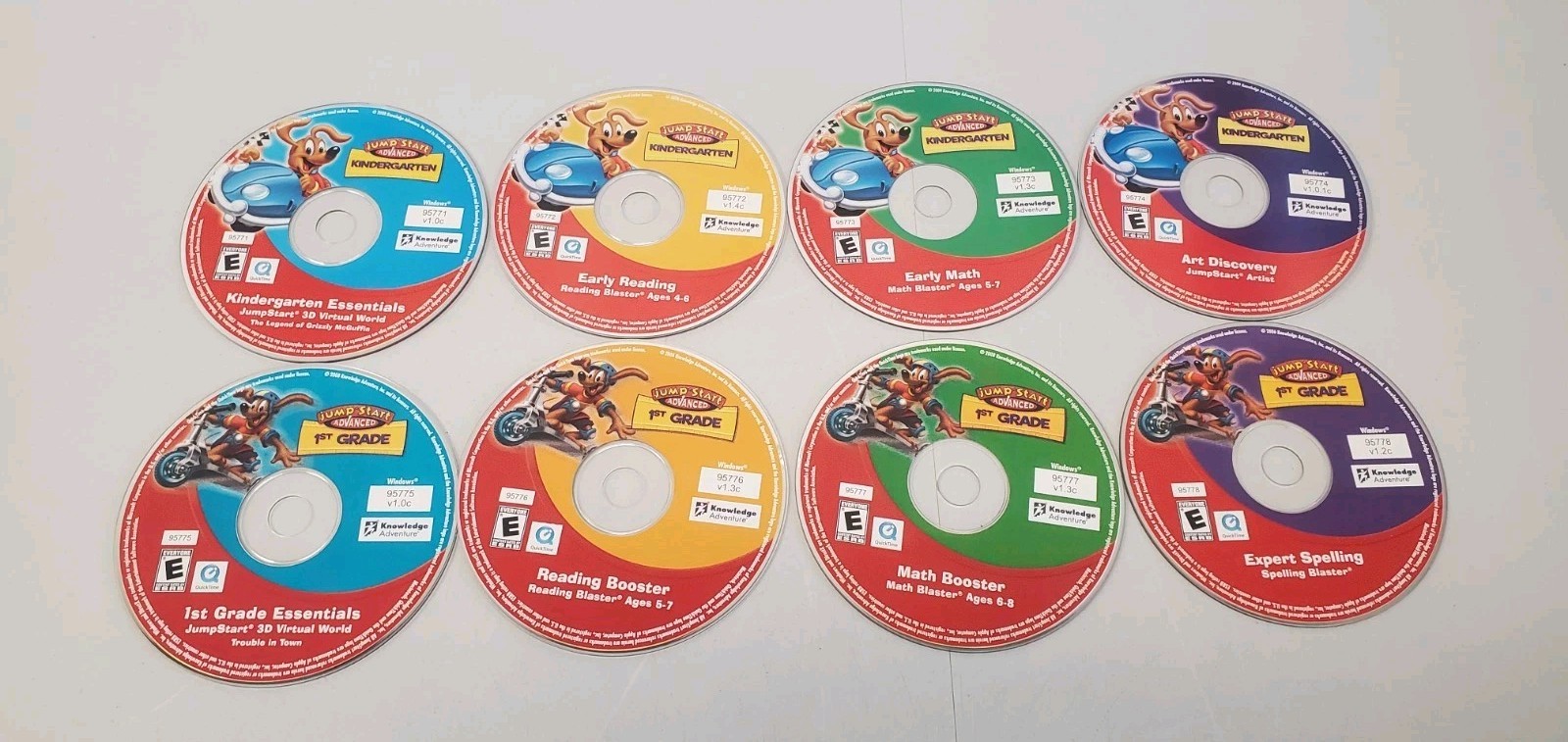 Jump Start Kindergarten & 1st Grade CD ROM Lot Of 6 Math Reading PC Game