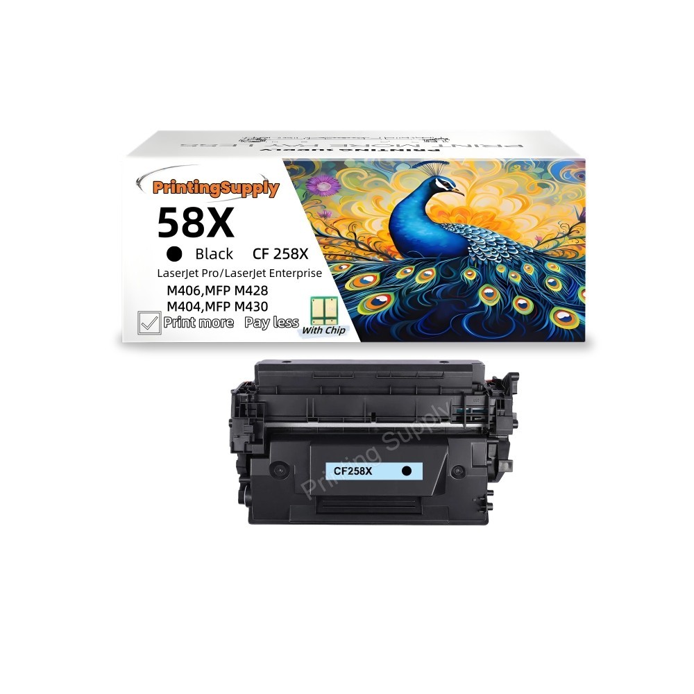 High-Yield Black Toner(WITH CHIP) For HP 58X CF258X M404dn M404dw M404n MFP M428