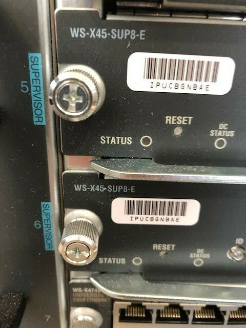 Lot 2 Cisco WS-X45-SUP8-E - 4500 Series Supervisor Engine - Matching Redundant