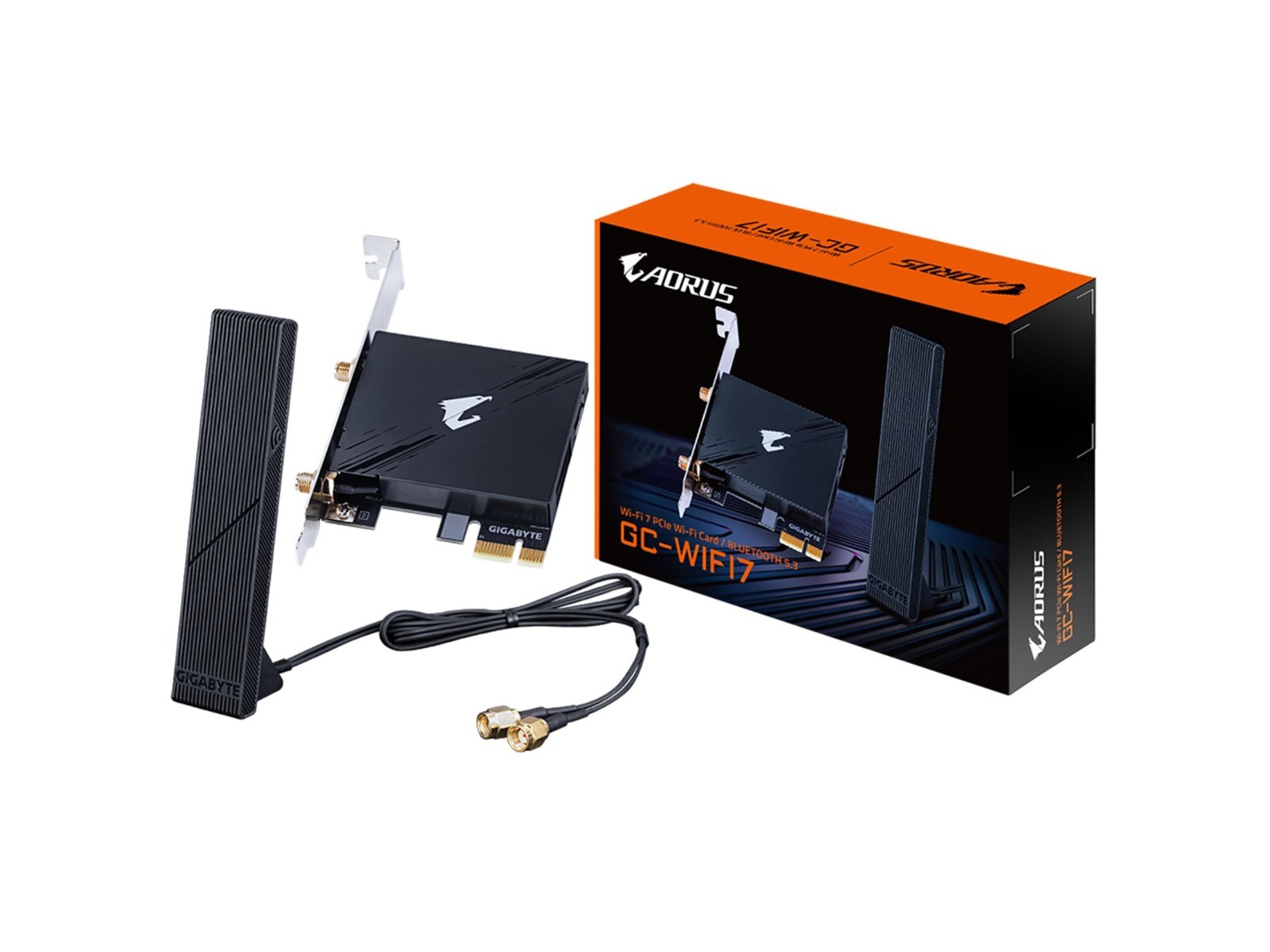 GIGABYTE GC-WIFI7 PCIe Expansion Card Tri-Band 4K-QAM Bluetooth 5.3 5800 mbps