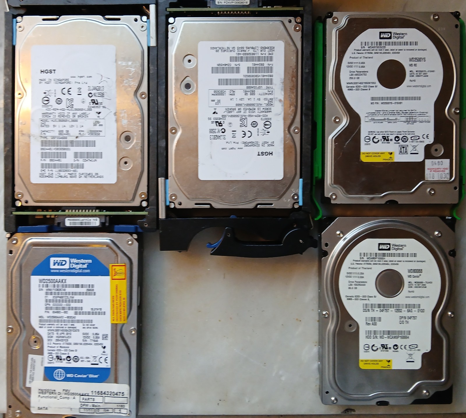 5 Variety Desktop HDD SATA 3.5" HD - Tested