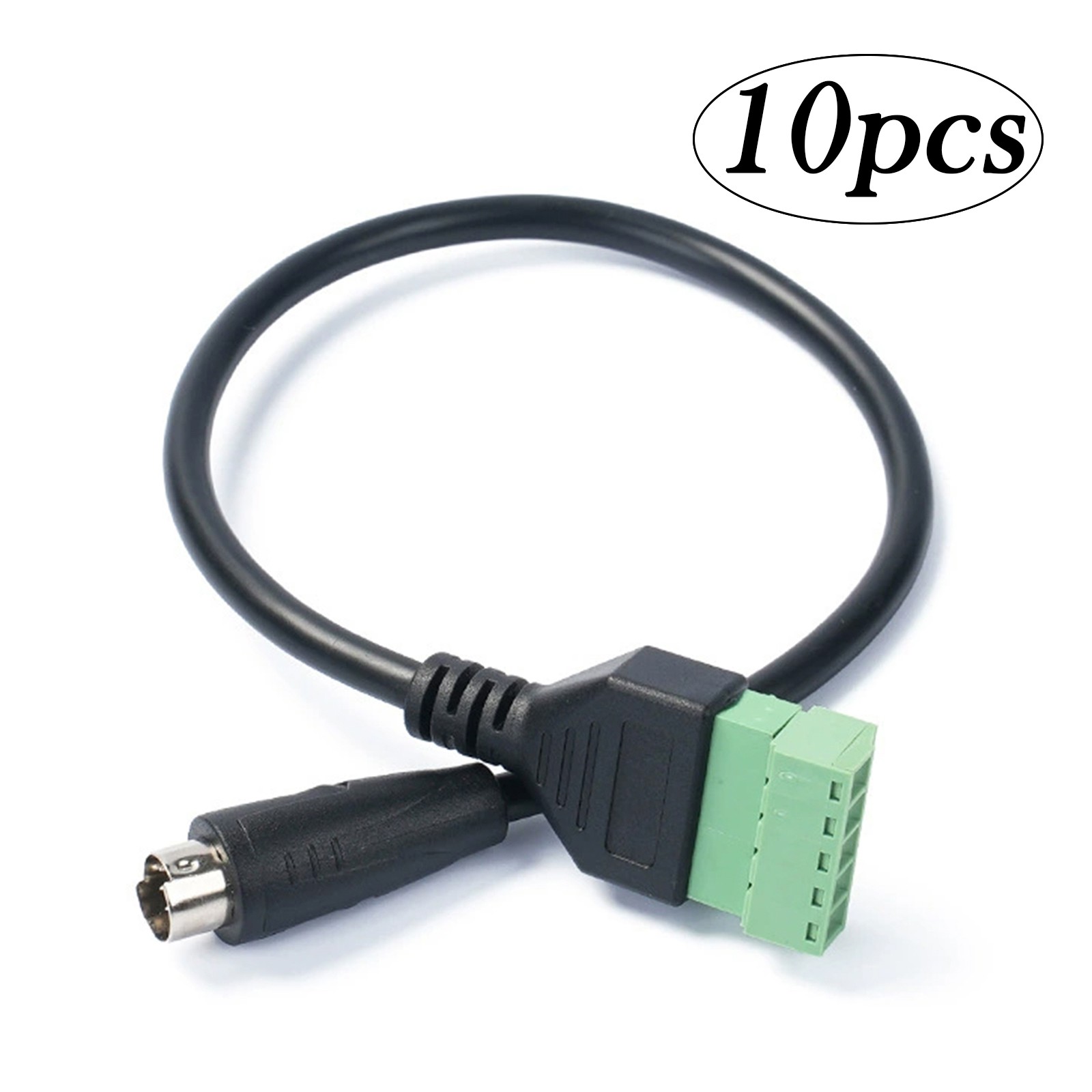 8-Pin Mini DIN Male to 5-Pin Screw Terminal Block Cable DIY Wiring Adapter lot