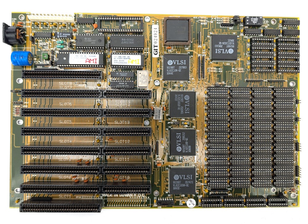 Untested Biostar MB-1212V Motherboard Intel N80286-12 VLSI VL82C100-QC Vintage