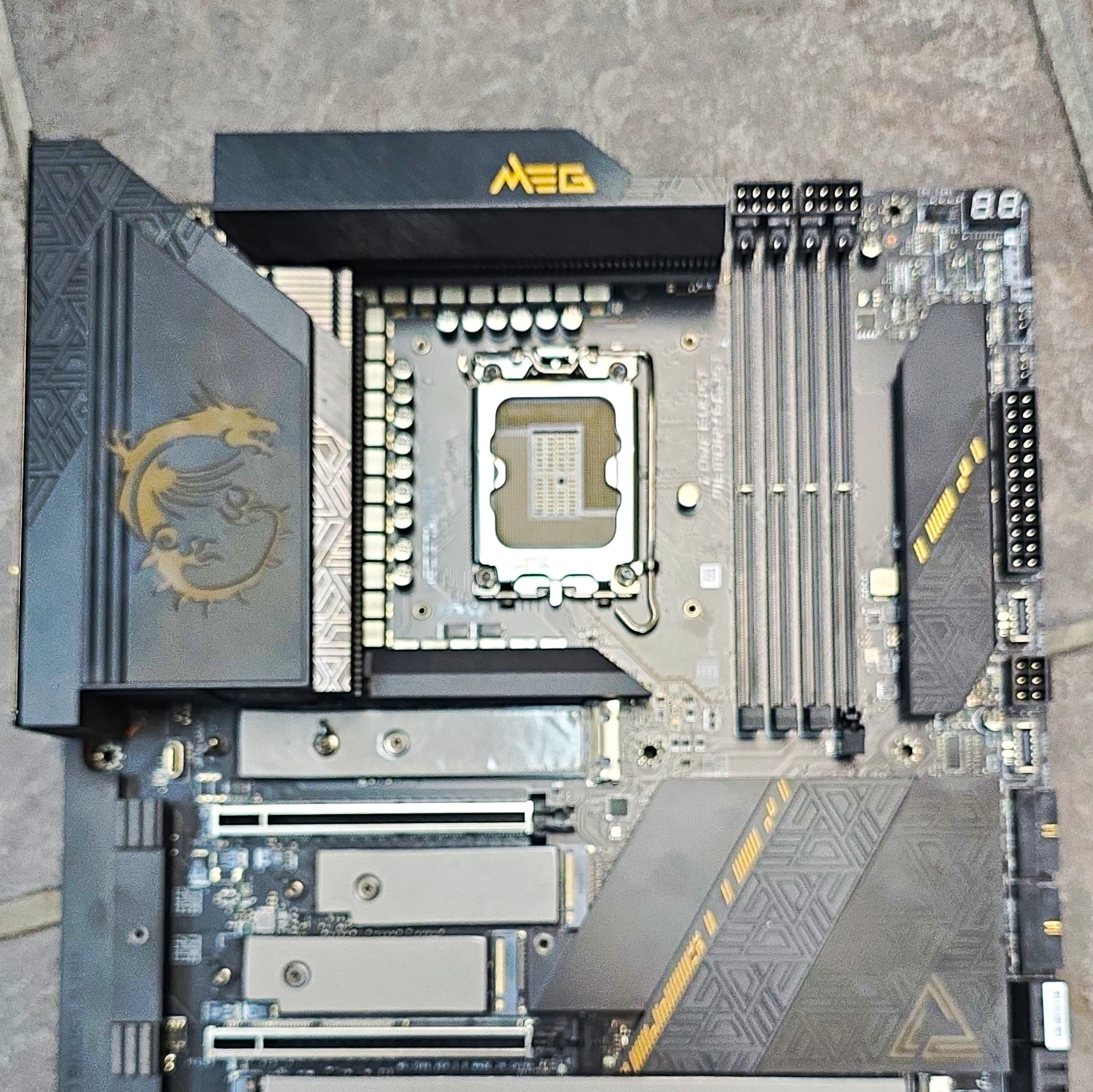 MSI MEG Z790 E-ATX DDR5 MOTHERBOARD FOR PARTS OR NOT WORKING