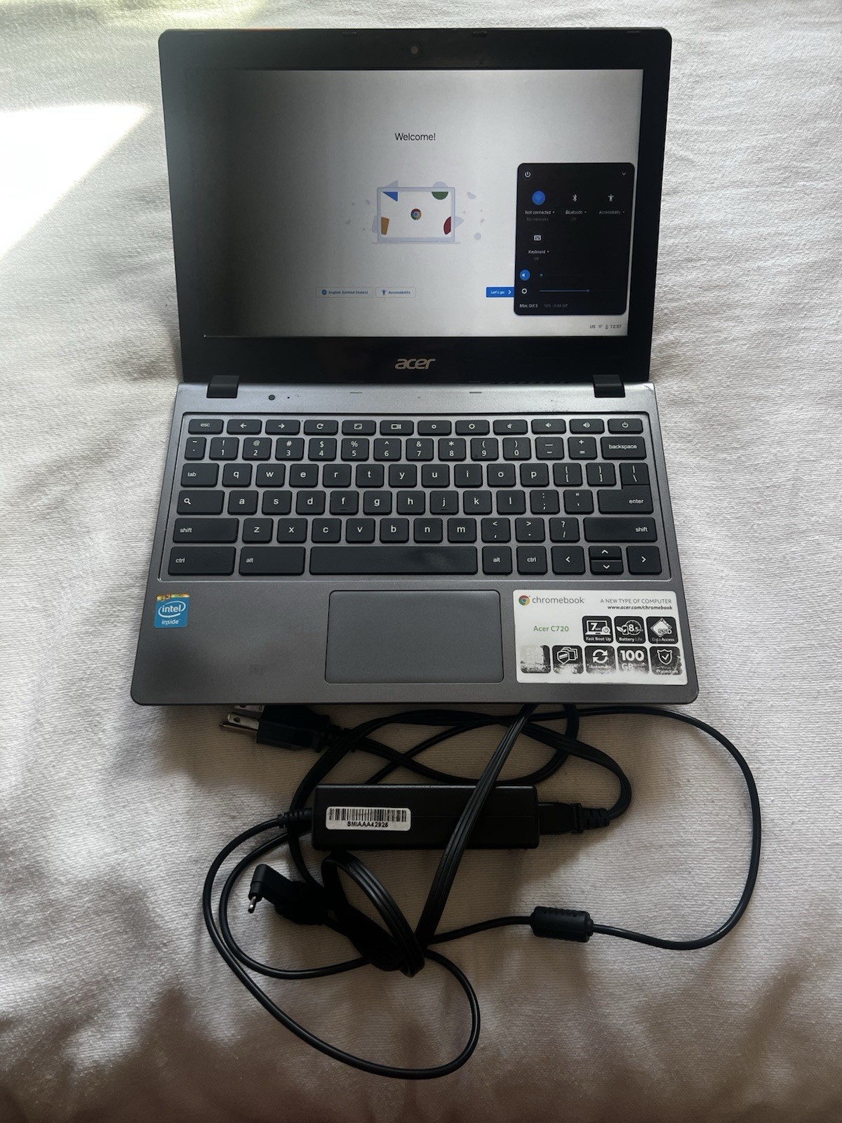 Acer Chromebook C720-2103 Laptop Computer, High Definition Display, Intel Dua...