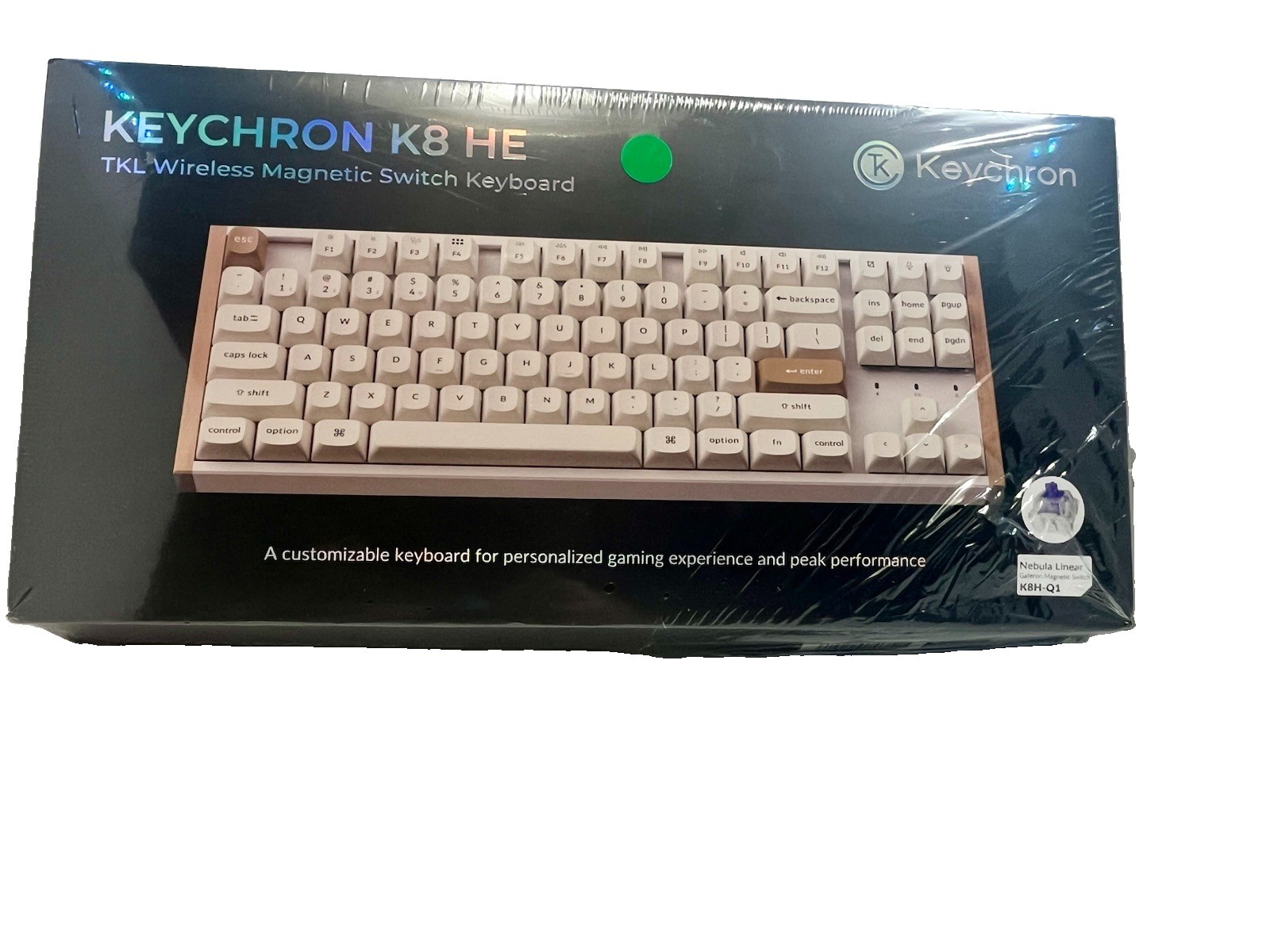 Keychron K8 Wireless Mechanical Keyboard RGB Backlight Gateron G Pro White Wood