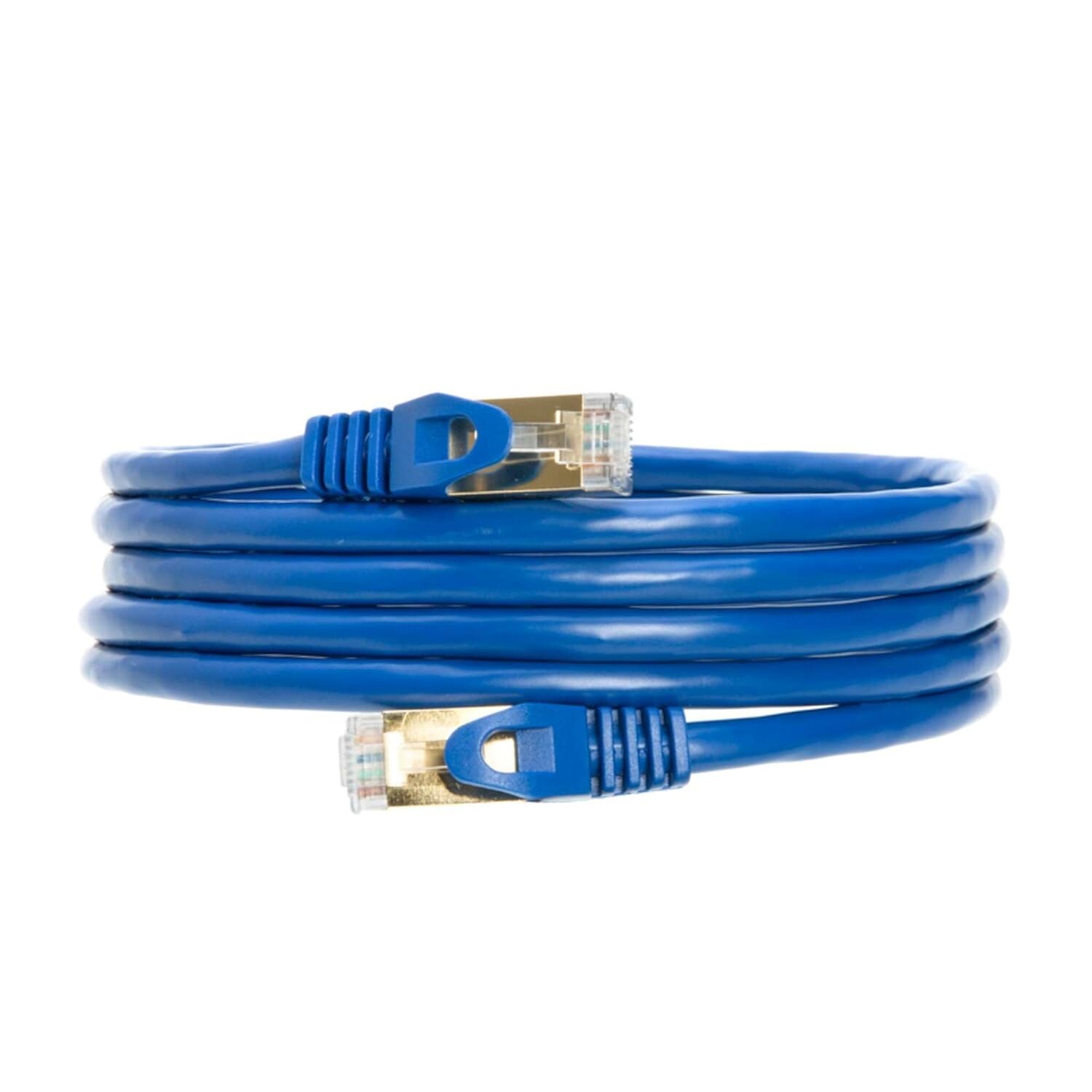 CAT7 S/FTP Patch Cord Cable RJ45 Gold Plated 6FT-75FT Multi Pack LOT Blue