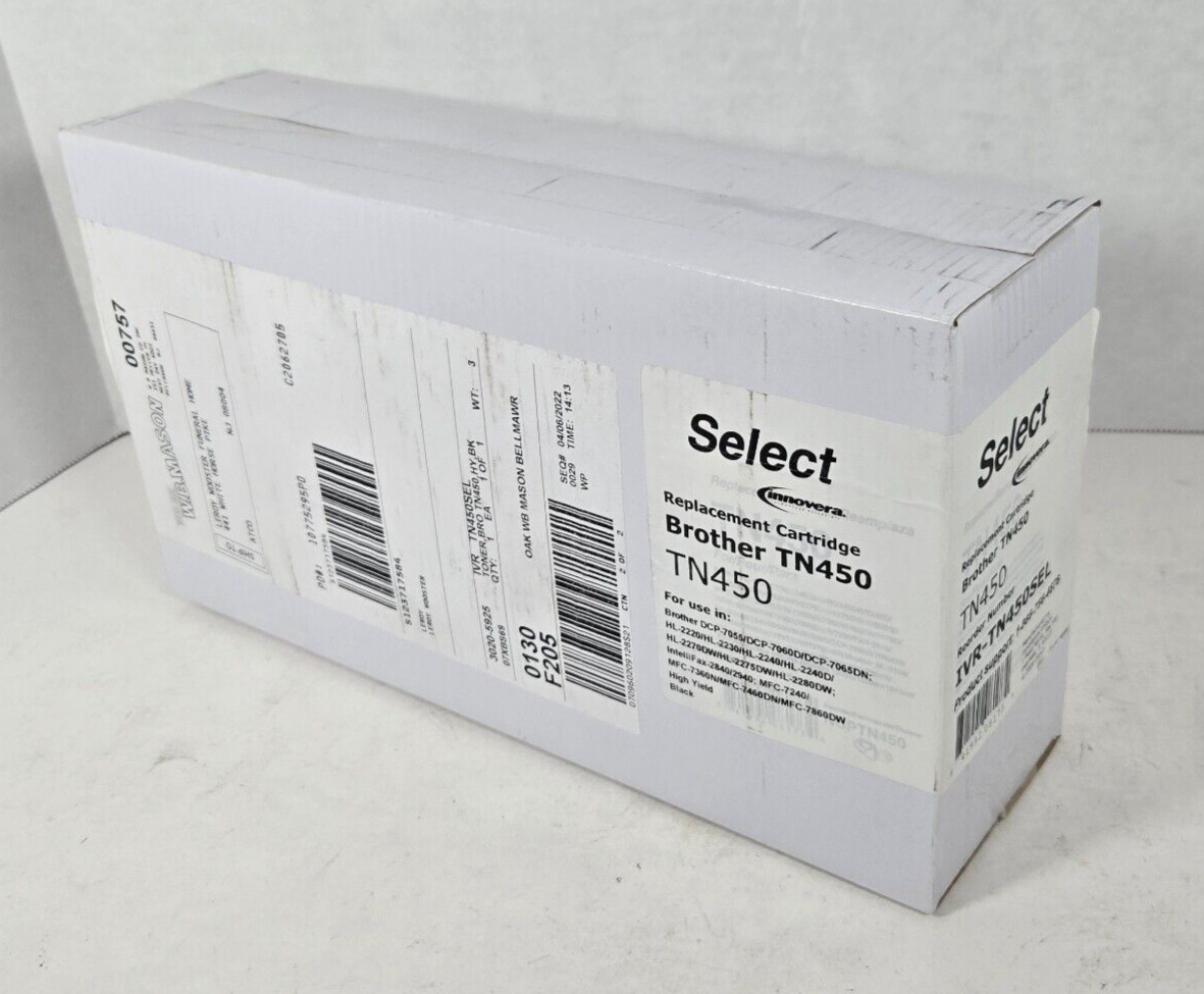 Brother TN450 Replacement Cartridge Innovera New in sealed box