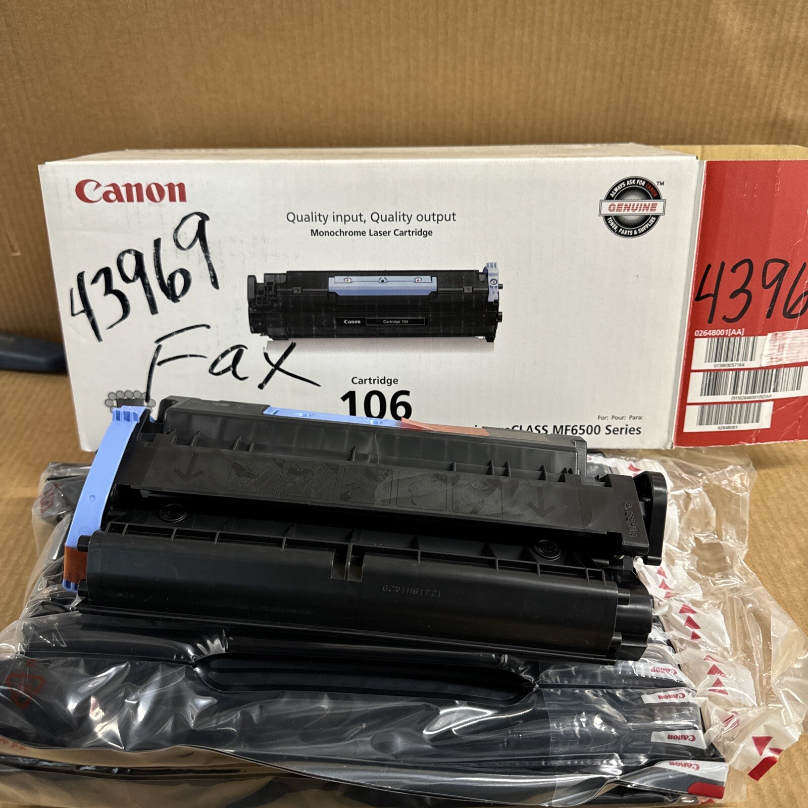 OB *Components are Clean* Canon 106 Black Toner Cartridge
