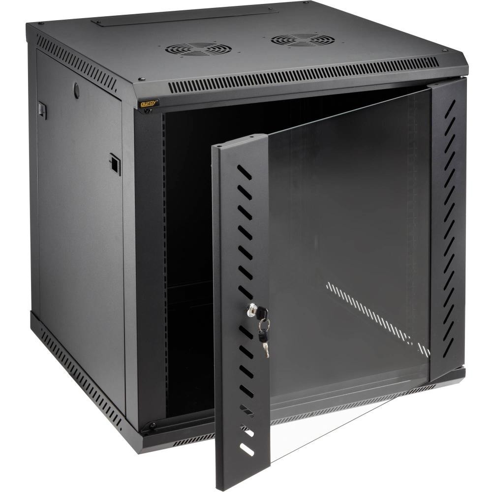 Auray 12U 19" Wall Mount Server Rack Cabinet 17.7" Deep Locking Door