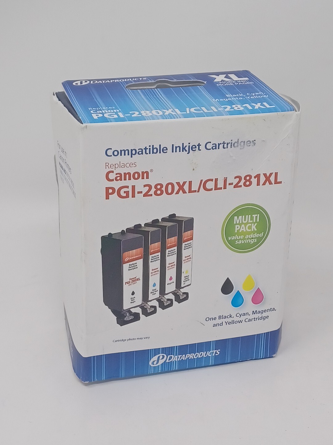 Dataproducts Black Cyan Magenta Yellow Ink Canon PGI-280XL/CLI-281XL Multi Pack