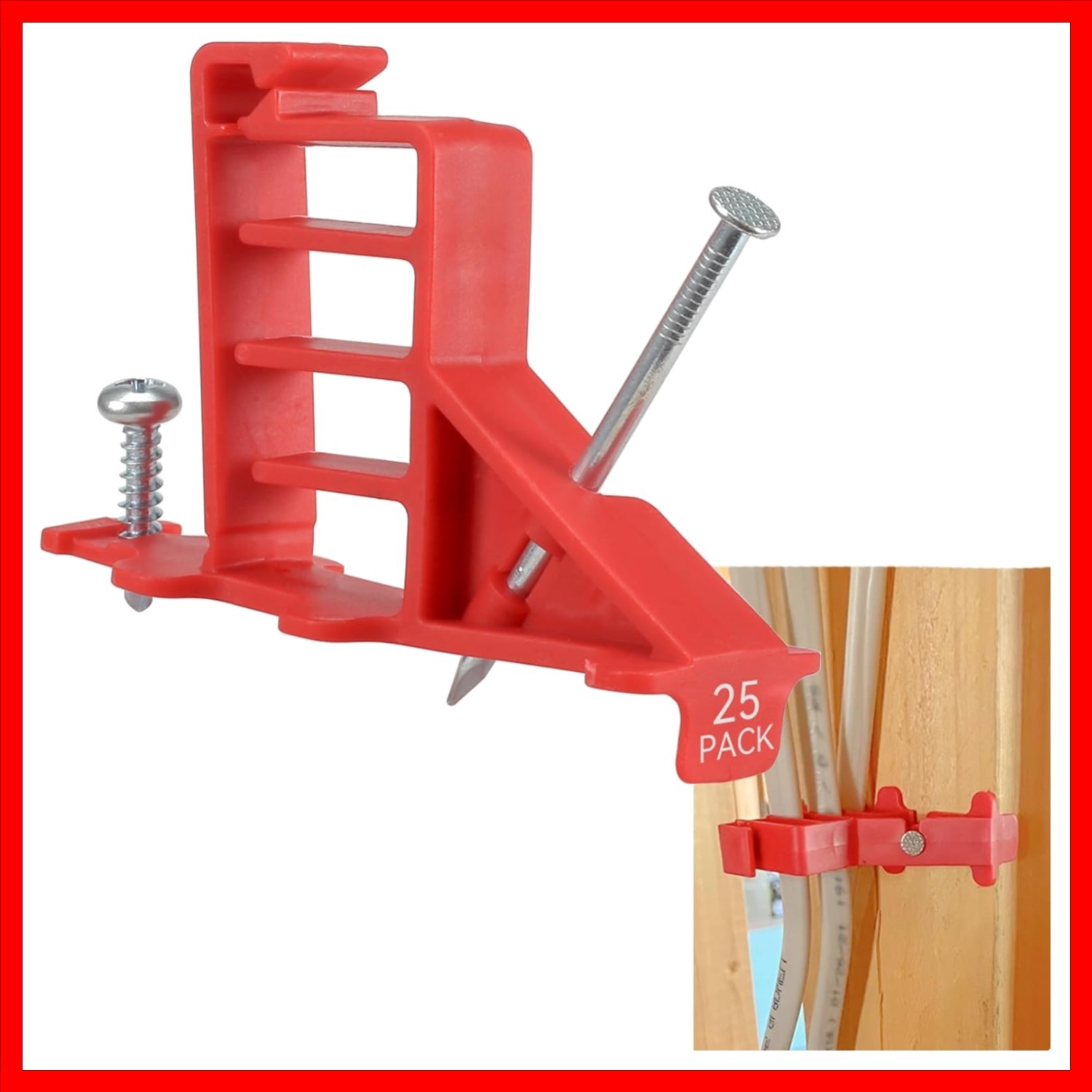 Multi Cable Staples for Romex Clips, Plastic Electrical Wire Stackers, Secure...