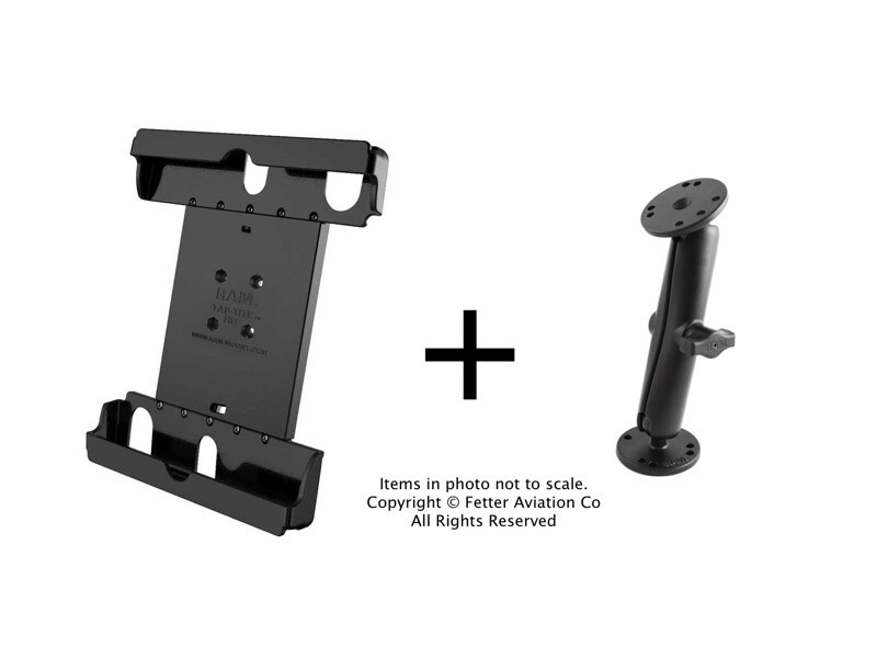 RAM Flat Surface/Drill Down Mount for Apple iPad Pro 11 M4, Used w/Case